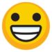 Grin emoji next to success story testimonial