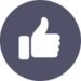 Like icon next to success story testimonial